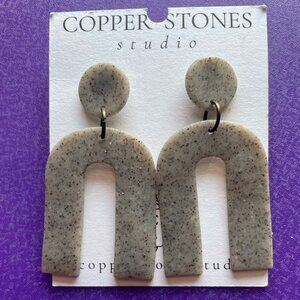 Bundle 3 pairs for $12. Copper Stones Studio Gray Dangle Earrings